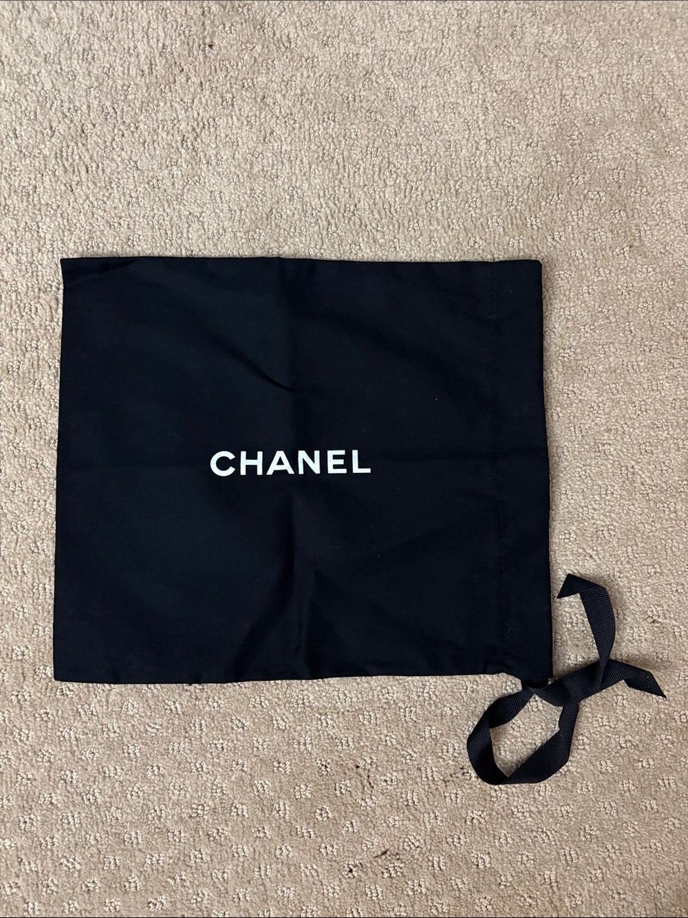Chanel Black drawstring dust bag